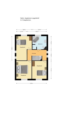 Plattegrond - Penningkruid 22, 7681 TJ Vroomshoop - Extra optie slaapkamer 1e verdieping.jpg